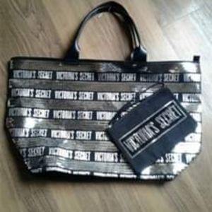 Victoria secret tote bag with matching wristlet